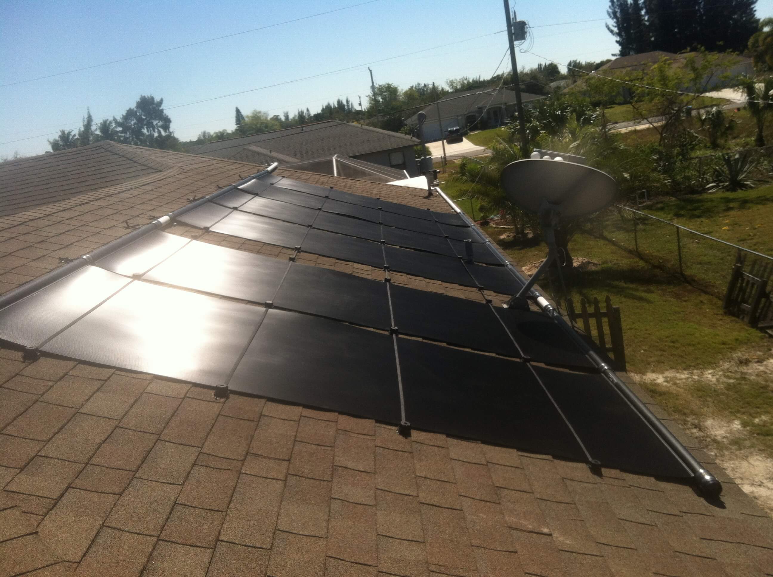 Solar Pool Heater on Roof With Obstruction in Cape Coral, FL
